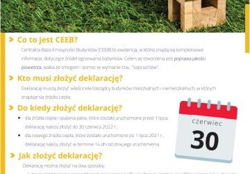 Przypominamy o obowiązku zgłoszenia źródła ogrzewania do Centralnej Ewidencji Emisyjności Budynków (CEEB)